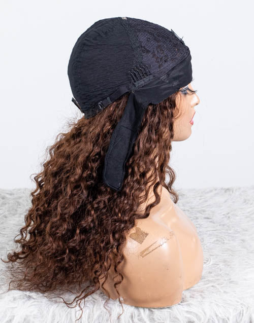 Clearance - Headband Wig  Indian Hair - 20" Curly  Size  1- MHY-619