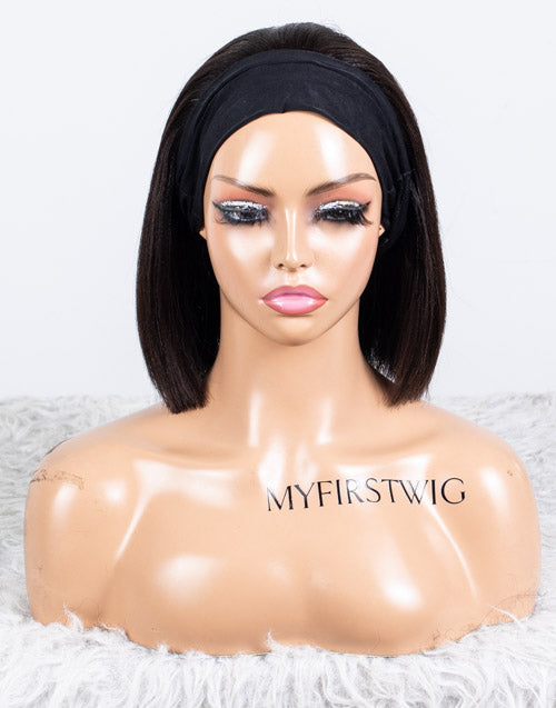 Clearance - Headband Wig  Indian Hair - 10" Yaki Size 1- MHY-600