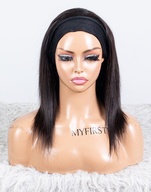 Clearance - Headband Wig  Indian Hair - 12" Silky Size 1- MHY-626