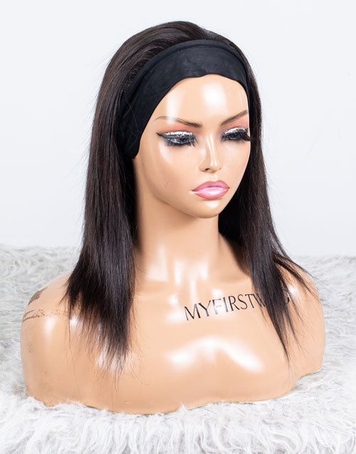 Clearance - Headband Wig  Indian Hair - 12" Silky Size 1- MHY-626