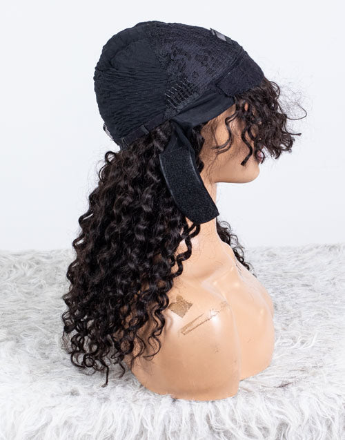 Clearance - Headband Wig  Indian Hair - 20" Curly Size 1- MHY-603