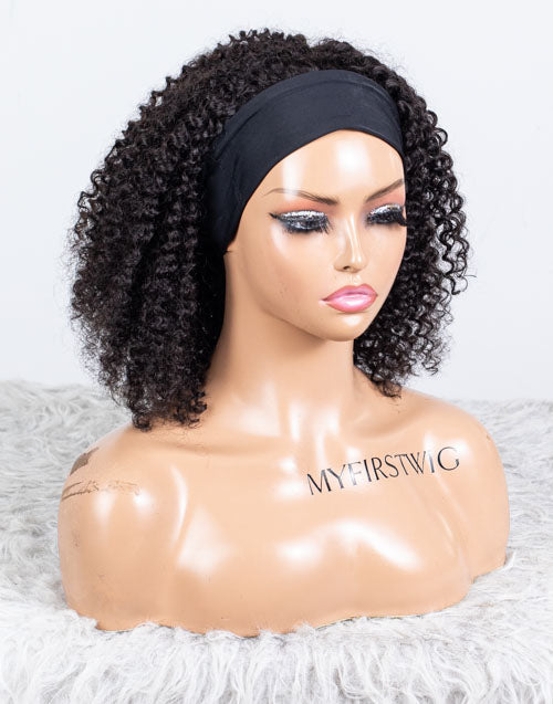 Clearance - Headband Wig  Indian Hair - 14" Curly Size 1- MHY-605
