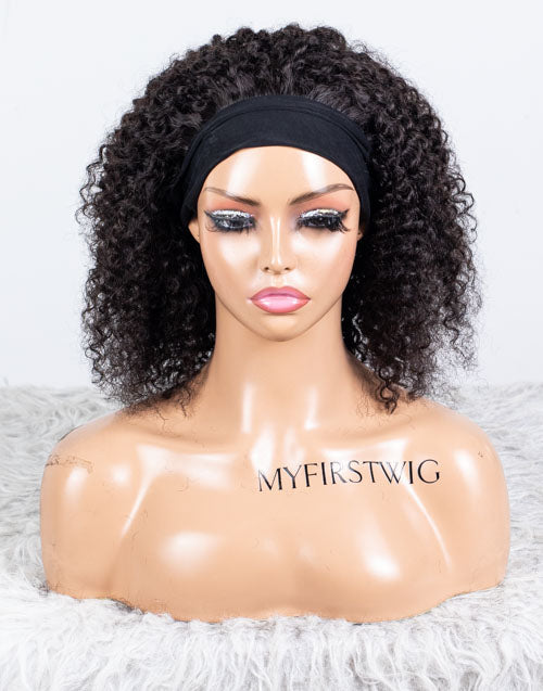 Clearance - Headband Wig  Indian Hair - 14" Curly Size 1- MHY-639