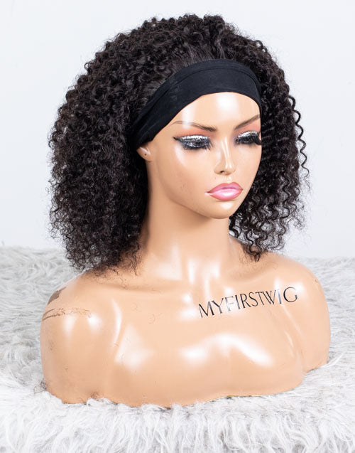 Clearance - Headband Wig  Indian Hair - 14" Curly Size 1- MHY-639