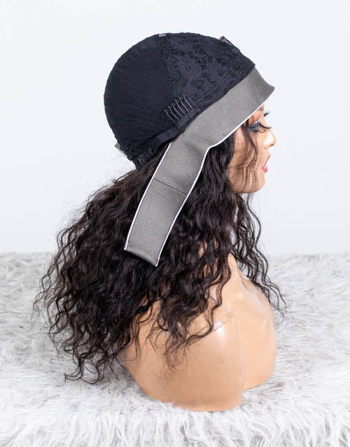 Clearance - Headband Wig  Indian Hair - 16" Curly Size 1- MHY-612