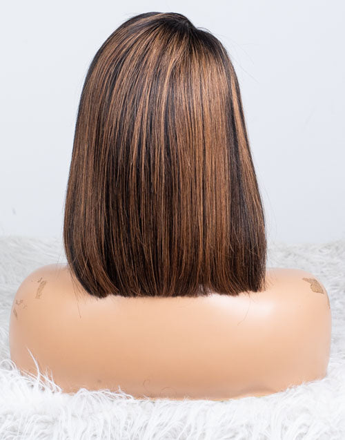 Clearance - 5x5" Closure Wig Indian Hair - 10" Silky Size Average - MT-3235