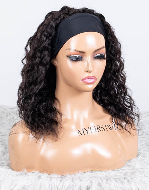 Clearance - Headband Wig  Indian Hair - 14" Curly Size 1- MHY-601