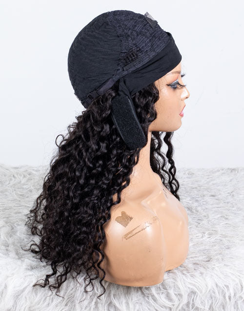 Clearance - Headband Wig  Indian Hair - 20" Curly Size 1- MHY-685