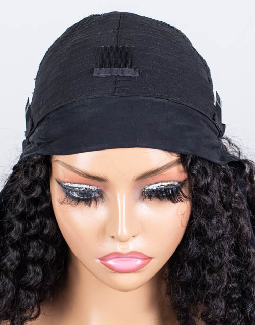 Clearance - Headband Wig  Indian Hair - 18" Curly Size 1- MHY-599