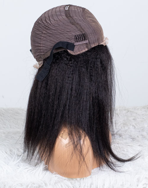 Clearance - 4x4" Closure Wig Indian Hair 160% Density - 14" Kinky Size Average - MTY-2120