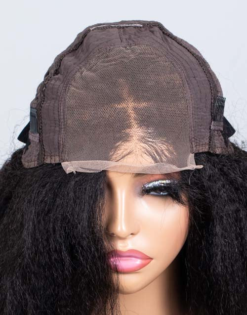 Clearance - 4x4" Closure Wig Indian Hair 160% Density - 14" Kinky Size Average - MTY-2120