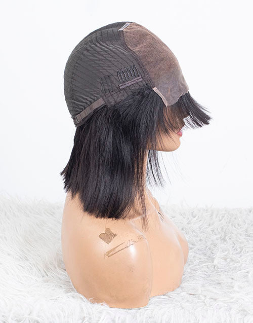 Clearance - 5x5" Closure Wig Indian Hair - 10" Silky Size Average - MT-3790