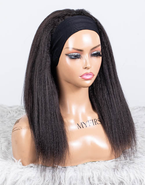 Clearance - Headband Wig  Indian Hair - 16" Kinky Size 1- MHY-616