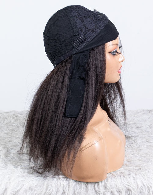 Clearance - Headband Wig  Indian Hair - 16" Kinky Size 1- MHY-616