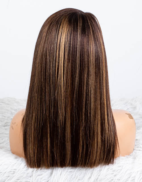 Clearance - 5x5" Closure Wig Indian Hair - 14" Silky Size Average - MTY-3383
