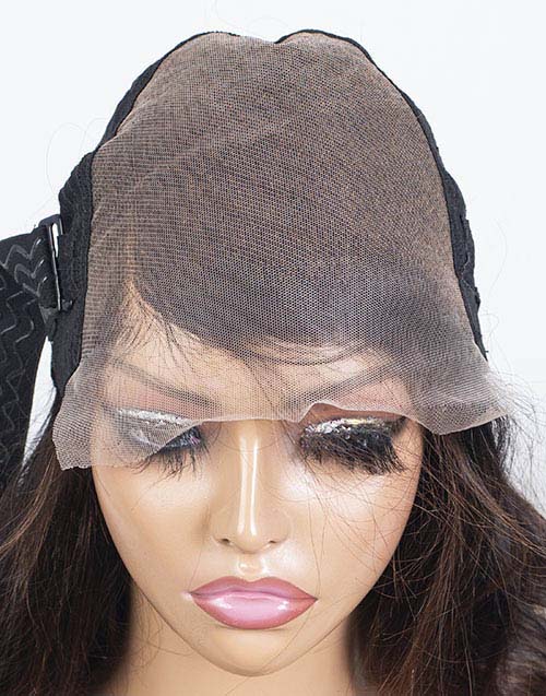 Clearance - 5x7" Closure Wig Indian Hair 160% Density - 18" Silky Size Average - MT-3793