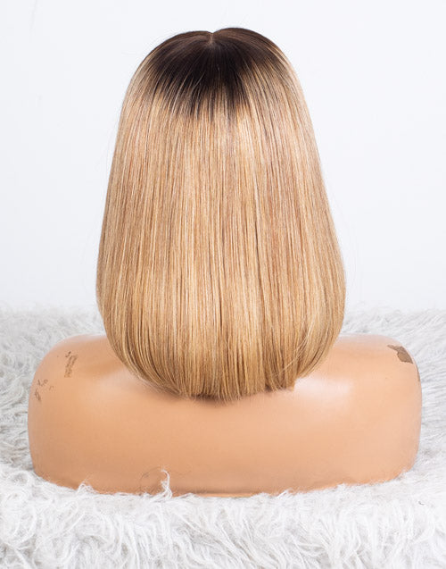 Clearance - 5x5" Closure Wig Indian Hair - 12" Silky Size Average - MT-3673