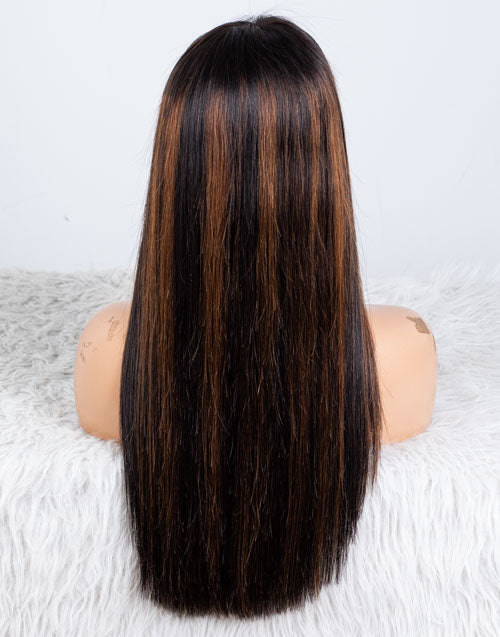 Clearance - 6x6" Closure Wig Indian Hair - 18" Silky Size Average - MTY-3370