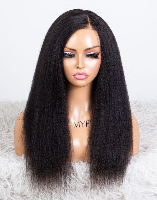 Clearance - 5x5" Closure Wig Indian Hair - 16" Kinky Size Average - MT-3670