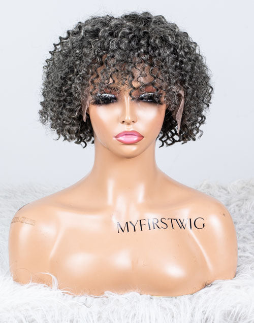 Clearance - 13x4"  Lace Front Wig Indian Hair - 10" Silky Size 1- MTY-1888