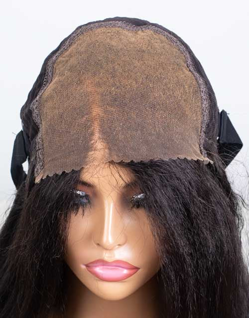 Clearance - 5x5" Closure Wig Indian Hair - 16" Kinky Size Average - MTY-4541