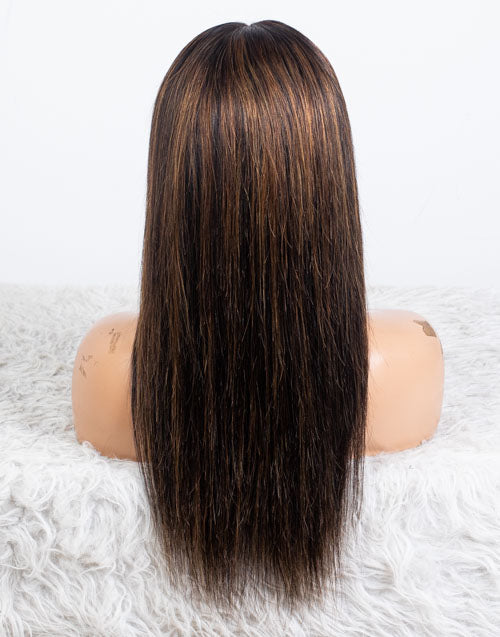 Clearance - 7x5" Closure Wig Indian Hair 160% Density - 16" Silky Size Average - MT-3646
