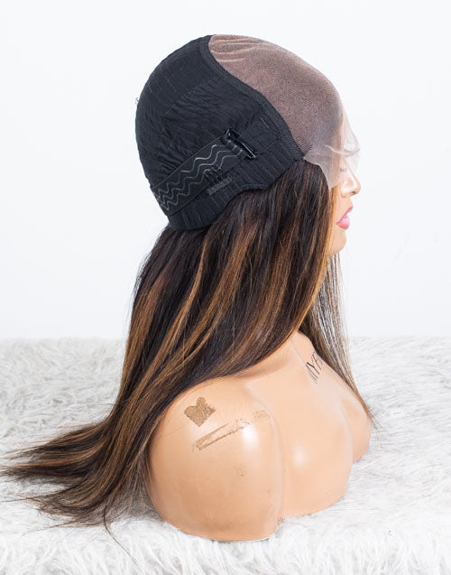 Clearance - 7x5" Closure Wig Indian Hair 160% Density - 16" Silky Size Average - MT-3646