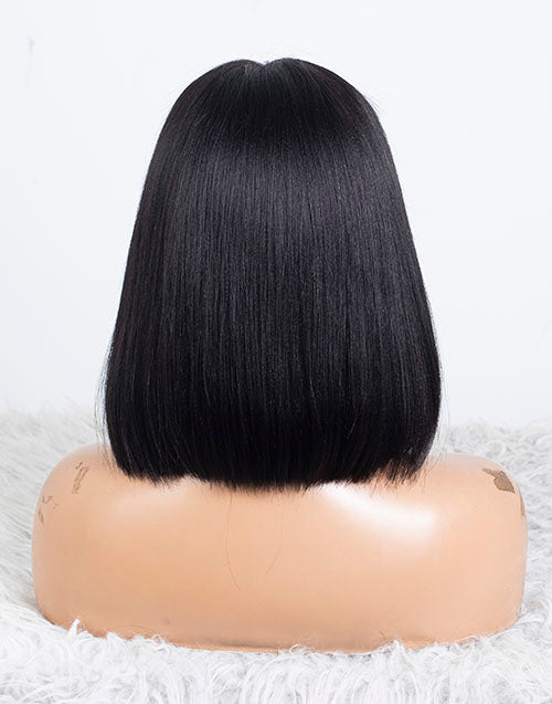 Clearance - 4x4" Closure Wig Indian Hair 160% Density - 10" Yaki Size Average - MTY-4850