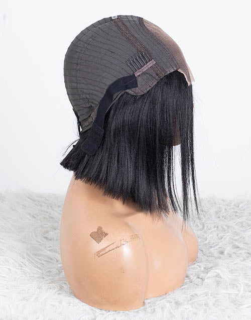Clearance - 4x4" Closure Wig Indian Hair 160% Density - 10" Yaki Size Average - MTY-4850
