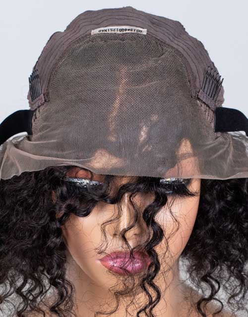 Clearance - 13x4"  Lace Front Wig Indian Hair - 12" Curly Size 1- MTY-2175