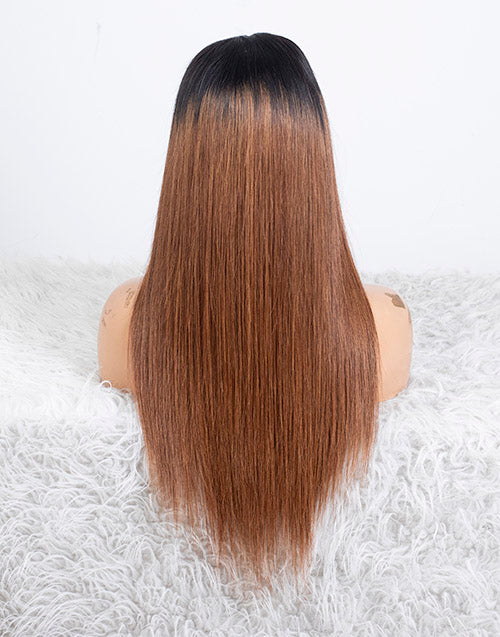 Clearance - 4x4" Closure Wig Indian Hair - 18" Silky Size Average - MTY-4855
