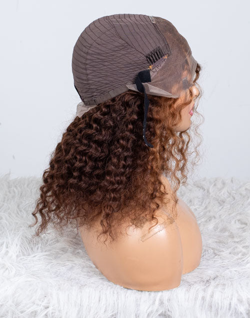 Clearance - 13x4"  Lace Front Wig Indian Hair - 14" Curly Size 1- MTY-2188