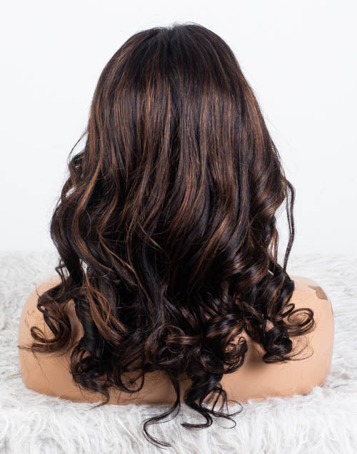 Clearance - 5x5" Closure Wig Indian Hair - 16" Silky Size Average - MT-3657