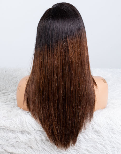 Clearance - 4x4" Closure Wig Indian Hair - 16" Silky Size Average - MTY-1914