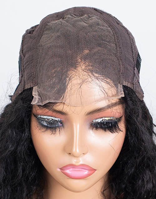 Clearance - 4x4" Closure Wig Indian Hair 160% Density - 12" Silky Size Average - MTY-4847