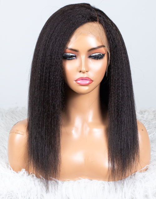 Clearance - 13x4" Lace Front Wig Indian Hair - 16" Kinky Size Average - MTY-1105