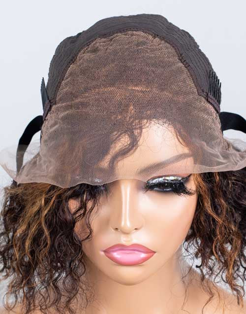 Clearance - 13x4"  Lace Front Wig Malaysian Hair - 10" Curly Size 1- MTY-1896