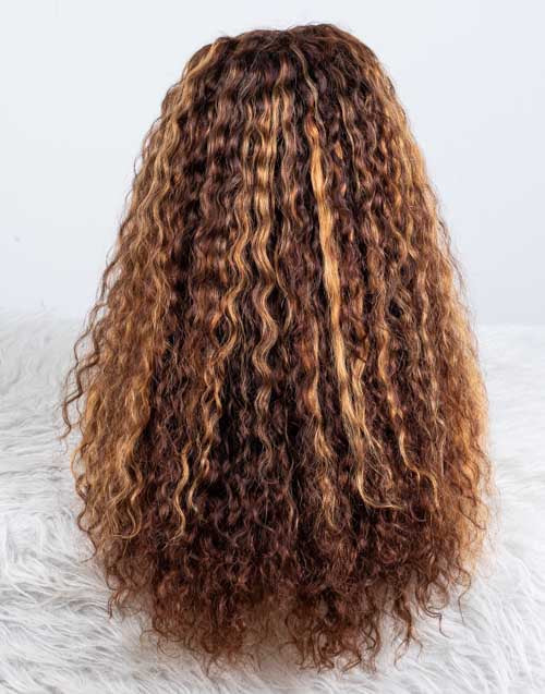Clearance - 13x6"  Lace Front Wig Indian Hair - 18" Curly Size 1- MTY-1928