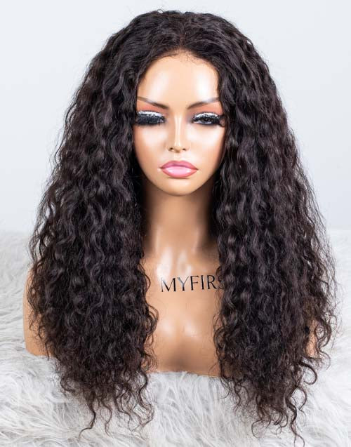 Clearance - 13x6"  Lace Front Wig Malaysian Hair - 18" Curly Size 1- MTY-1895