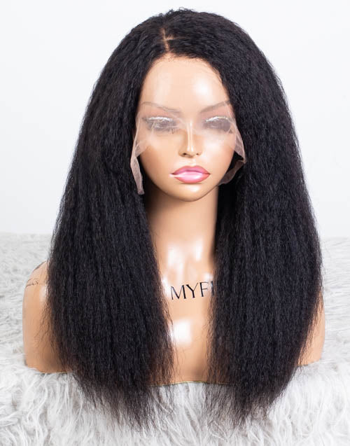 Clearance - 13x6" Indian Hair 180% Density - 16" Kinky Size 1 - MTY-4611