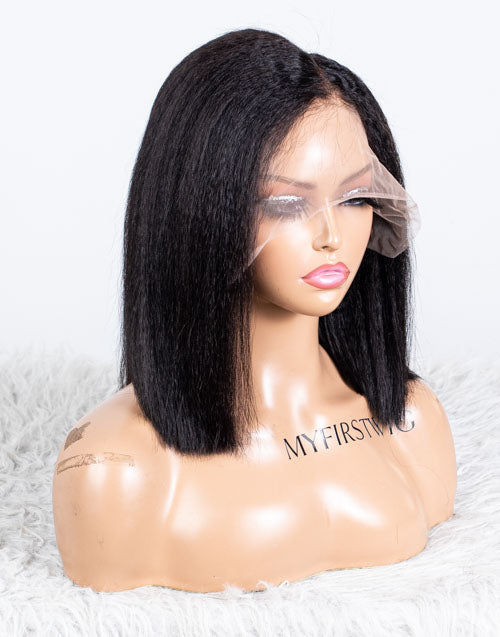 Clearance - 13x6" Lace Front Wig Indian Hair - 12" Kinky Size 2 - MT-3362