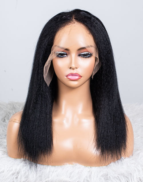 Clearance - 13x6" Lace Front Wig Indian Hair - 12" Kinky Size 1 - MTY-1012