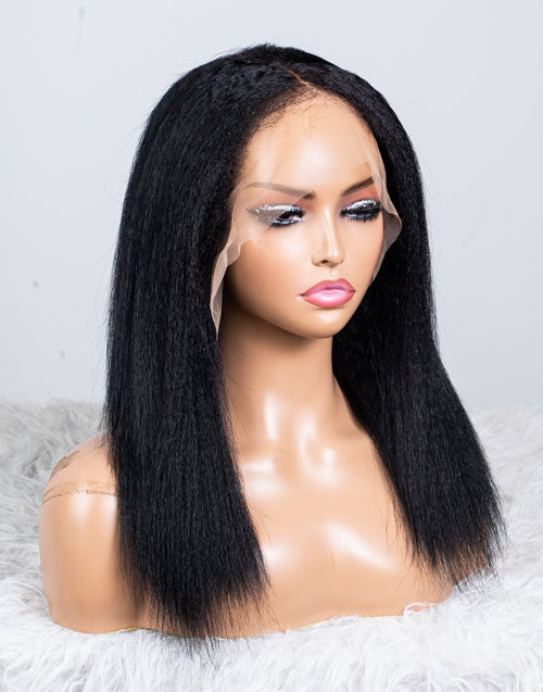 Clearance - 13x6" Lace Front Wig Indian Hair - 12" Kinky Size 1 - MTY-1012