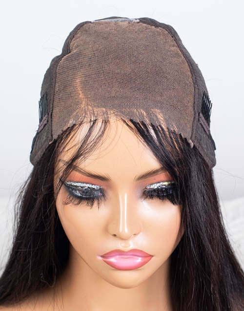 Clearance - 5x5" Closure Wig Indian Hair - 16" Silky Size Average - MTY-4577