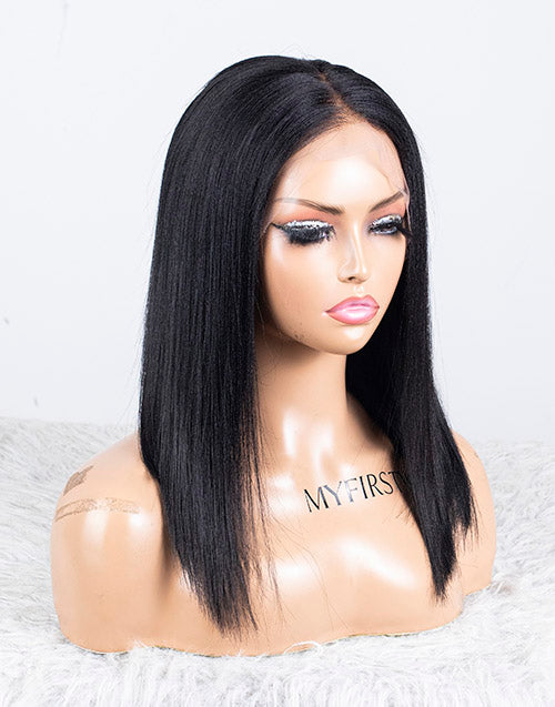 Clearance - 13x6" Lace Front Wig Malaysian Hair- 14 Inch Yaki Size 1 - MTY-3077