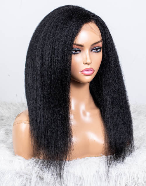 Clearance - 13x4" Lace Front Wig Malaysian Hair - 16" Kinky Size 1 - MTY-1182