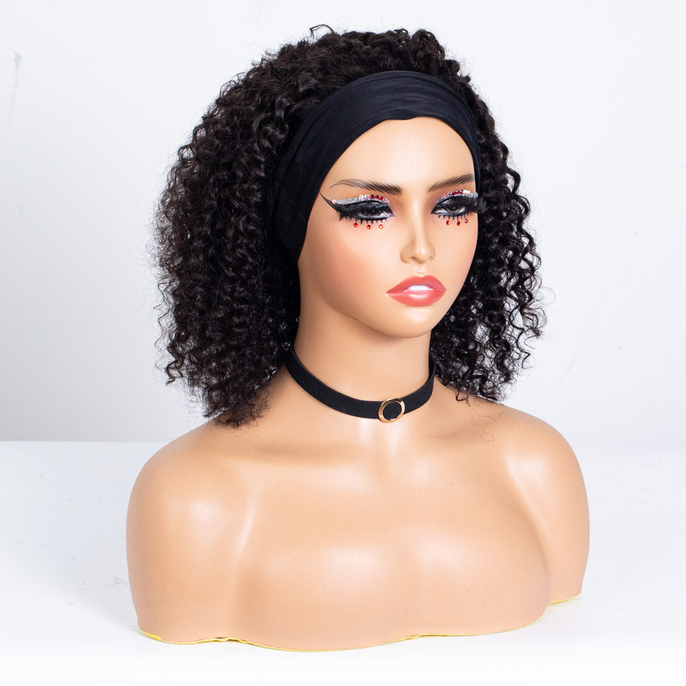 Clearance - Headband Wig Glueless No Lace Indian Hair - 14" Curly Size 1 - TH014