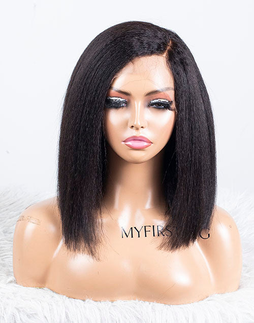 Clearance - 13x4" Lace Front Wig Indian Hair - 12" Kinky Size 1 - MTY-3197