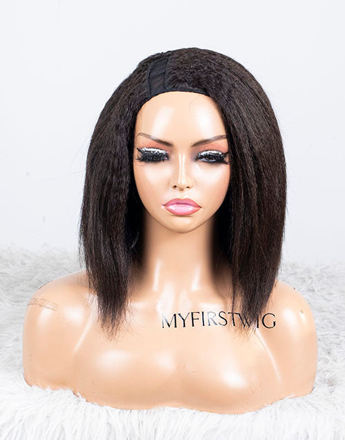 Clearance - U-Part Wig Malaysian Hair - 10" Kinky Size 2 - MTY-2298