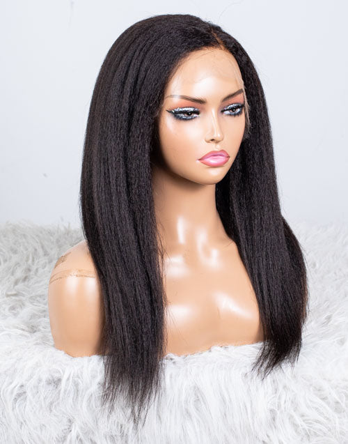 Clearance - 13x4.5" Lace Front Wig Malaysian Hair - 16" Kinky Size 1 - MTY-1121